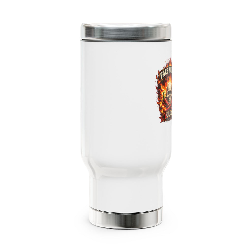 Face Melter Club Skull Travel Mug — 14oz Stainless Steel Insulated Handle Mug